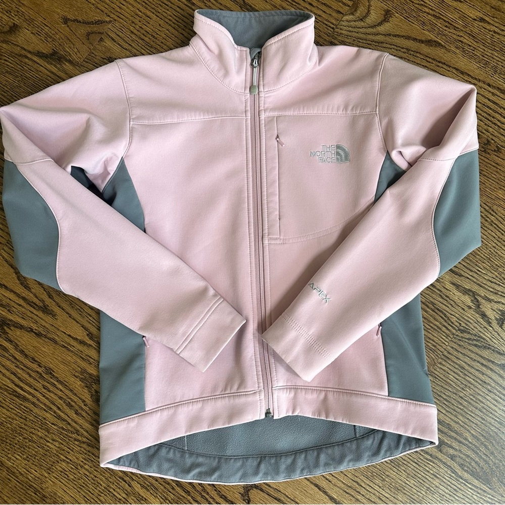 The North Face pink and gray jacket